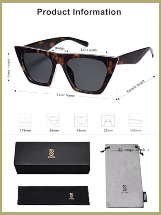 Trendy Oversized Square Cateye Polarized Sunglasses with UV400 Protection main image 5